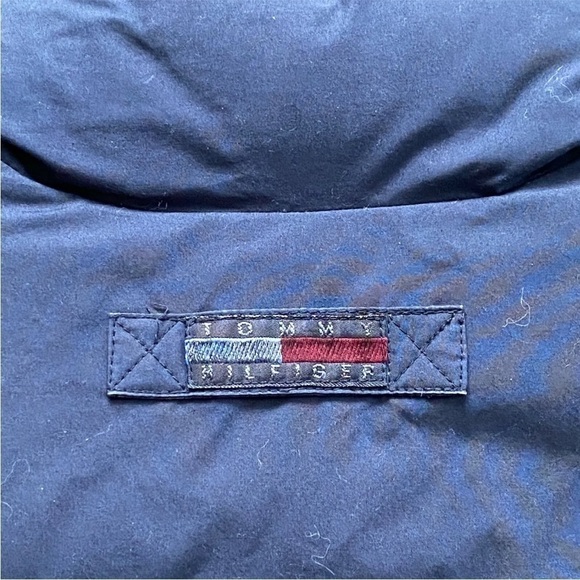 TOMMY Hilfiger Mens Sz S REVERSIBLE DOWN Puffer Vest Gold Navy - Picture 5 of 9